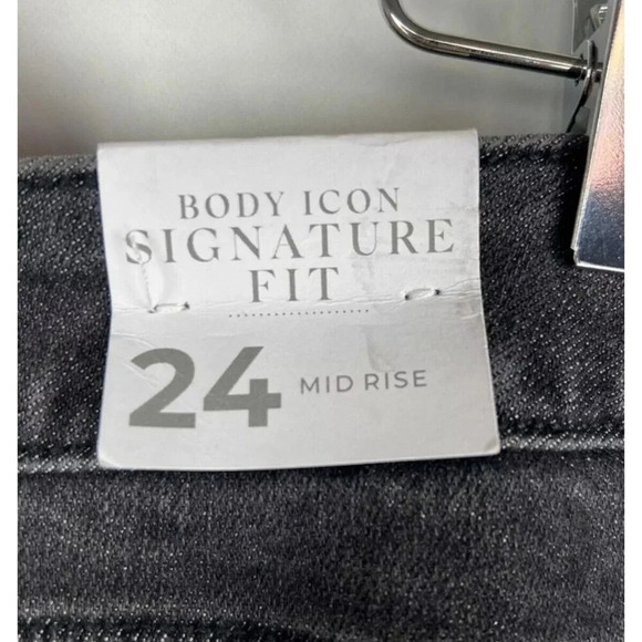 NWT Lane Bryant Signature Fit Slim Straight Jeans Gold Foil Side Stripe Plus 24 - Picture 5 of 10